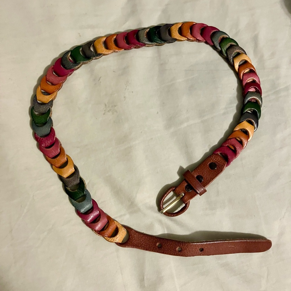 Vintage 80’s Leather Link Belt
